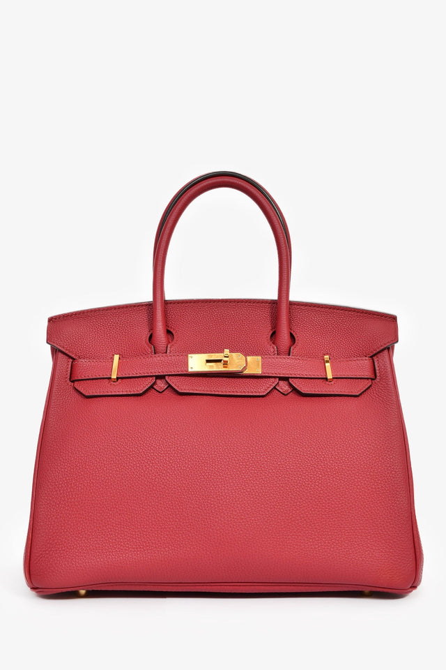 Hermes 2016 Rouge Clemence Leather Birkin 30 GHW