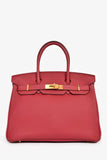 Hermes 2016 Rouge Clemence Leather Birkin 30 GHW
