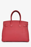 Hermes 2016 Rouge Clemence Leather Birkin 30 GHW