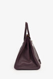 Hermes 2008 Raisin Clemence Leather Birkin 35