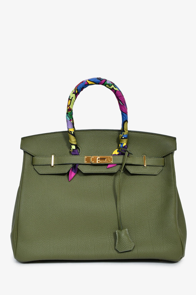 Hermes 2013 Green Canopee Togo Leather Birkin 35