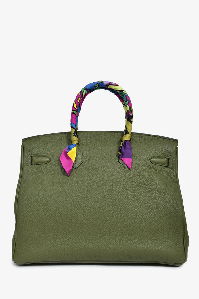Hermes 2013 Green Canopee Togo Leather Birkin 35