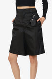 Prada Black Re-Nylon Bermuda Shorts With Pouch Size 40