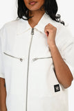 Christian Dior White Denim 'Dior Vibe' Zip Up Shirt + Shorts Set Size 4/6 US