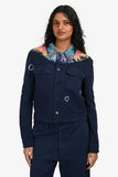 Christian Dior Navy Denim Tie Dye Jacket + Pants Sets Size 4/6