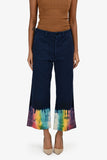 Christian Dior Navy Denim Tie Dye Jacket + Pants Sets Size 4/6