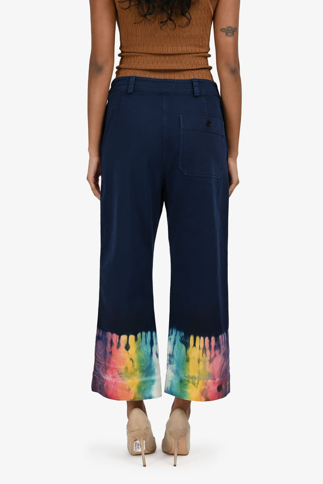 Christian Dior Navy Denim Tie Dye Jacket + Pants Sets Size 4/6