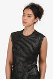 Louis Vuitton Bronze/Black Metallic Top Size M