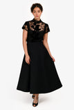 Christian Dior 2025 Black Wool/Silk Mid-Length Skirt Size 6 US