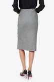Christian Dior Black/White Twist-Detail Midi Skirt Size 10