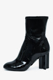 Louis Vuitton Black Patent Leather Heeled Boots Size 36