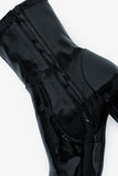 Louis Vuitton Black Patent Leather Heeled Boots Size 36