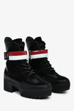 Louis Vuitton Blue/Black Leather Monogram Laureate Boots Size 38