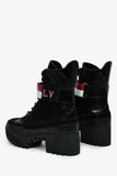 Louis Vuitton Blue/Black Leather Monogram Laureate Boots Size 38