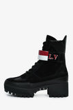 Louis Vuitton Blue/Black Leather Monogram Laureate Boots Size 38