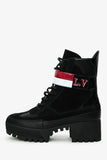 Louis Vuitton Black Suede Striped Combat 'Laureate' Boots Size 38