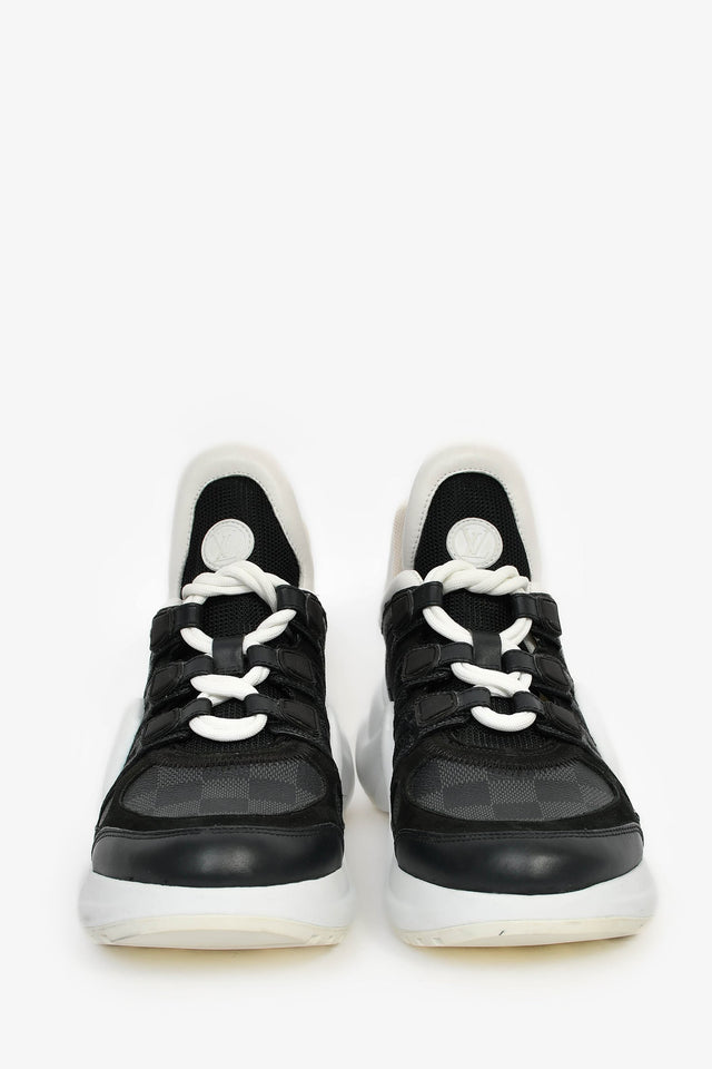 Louis Vuitton Graphite Damier 'Archlight' Sneakers Size 38