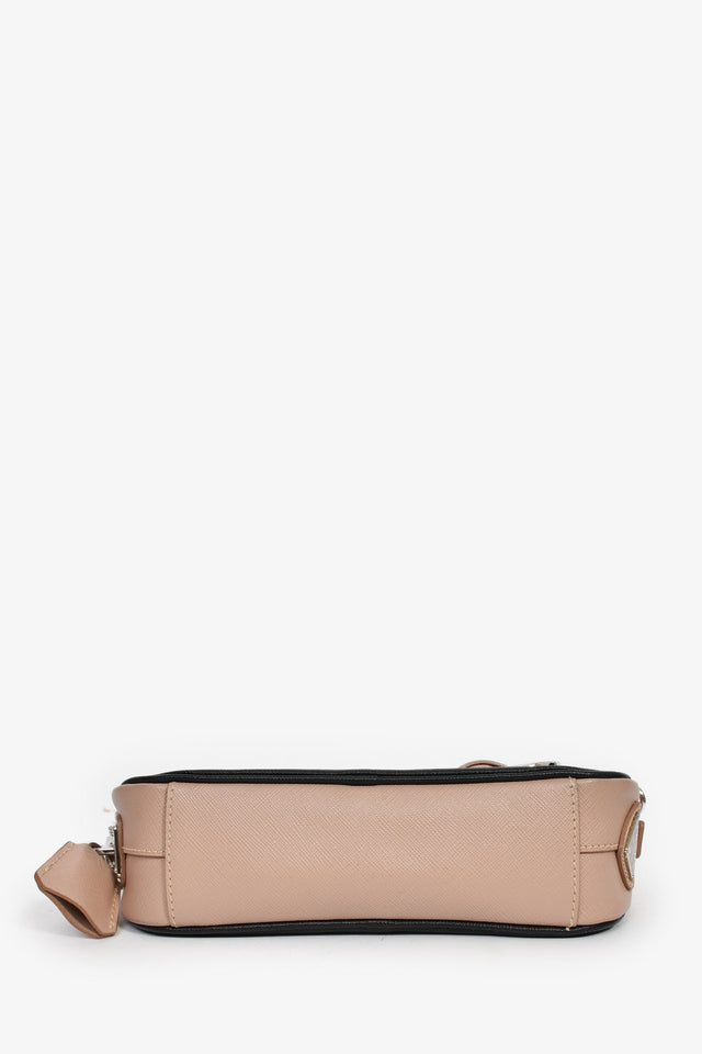 Prada Mauve/Black Saffiano Two-Tone Buckle Camera Bag