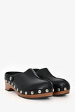 Christian Dior Black Leather Diorquake Clogs Size 37