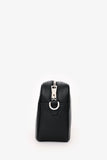 Prada Black Leather Banana Printed Camera Crossbody Bag