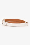 Hermes 2010 White Epsom Leather BeHapi Triple Tour Bracelet