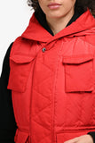 Burberry Red Zip Up Down Vest Estimated Size XS