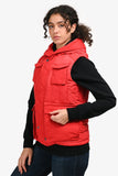 Burberry Red Zip Up Down Vest Estimated Size XS