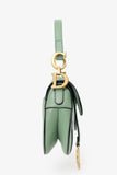 Christian Dior 2020 Green Leather Mini Saddle Bag