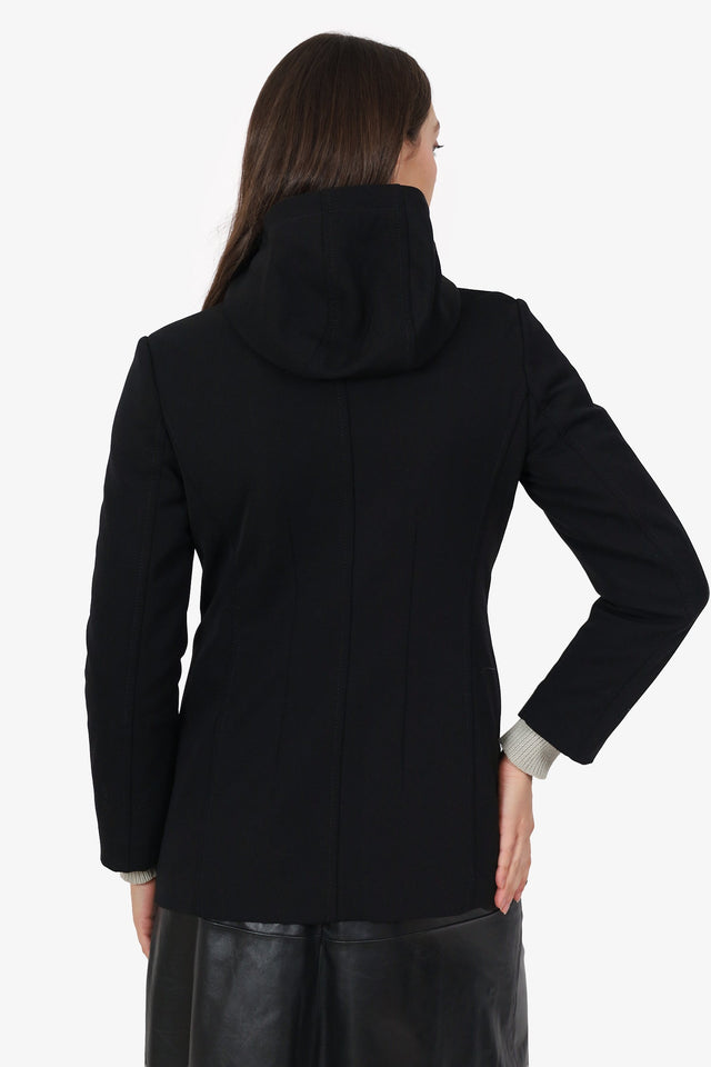 Prada Black Padded Zip-Up Jacket Size 42