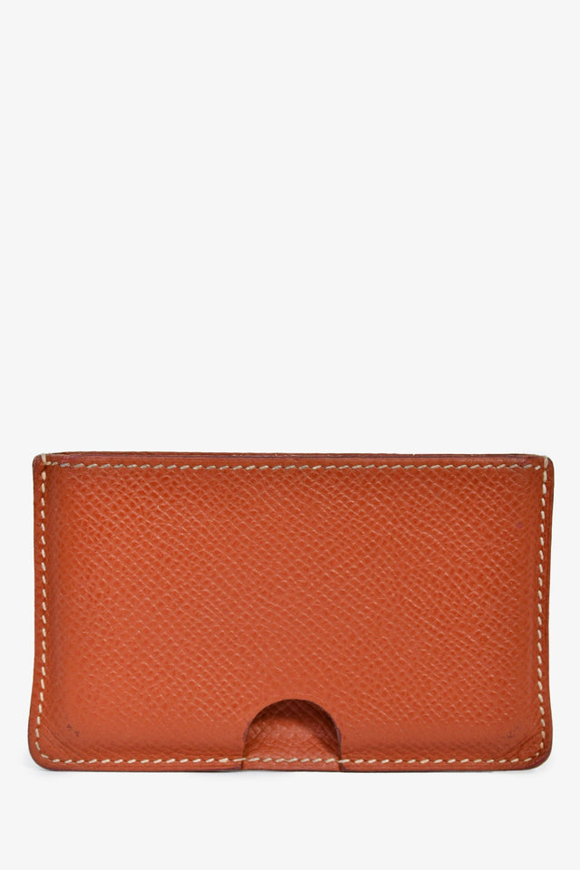 Hermes Brown Leather Single  Holder