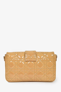 Christian Dior 2013 Beige Patent Leather Cannage 'Miss Dior' Wallet on Chain