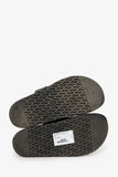 Hermes Black Leather Chypre Sandals Size 38