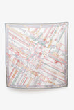 Hermes White/Multi Silk Pattern Scarf 70