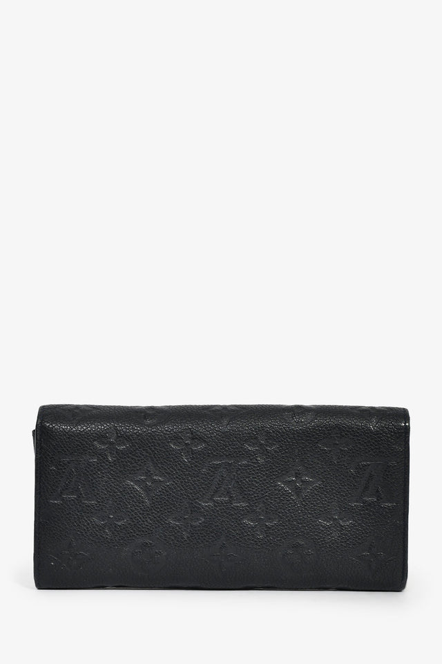 Louis Vuitton 2019 Black Empreinte 'Sarah' Wallet with Extra Insert (As Is)