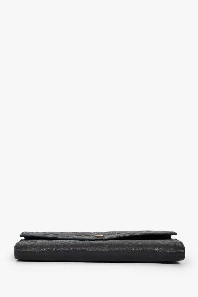 Louis Vuitton 2019 Black Empreinte 'Sarah' Wallet with Extra Insert (As Is)