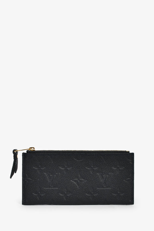 Louis Vuitton 2019 Black Empreinte 'Sarah' Wallet with Extra Insert (As Is)