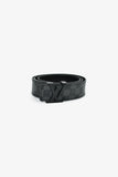Louis Vuitton 2016 Black Leather Damier Ebene Logo Buckle Belt Size 44