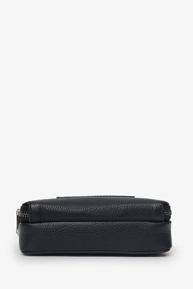 Christian Dior 2019 Black Grained Calfskin Double Zip Crossbody