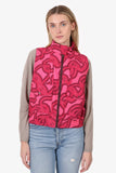 Hermes Pink Printed Nylon Zip Up Vest Size 38