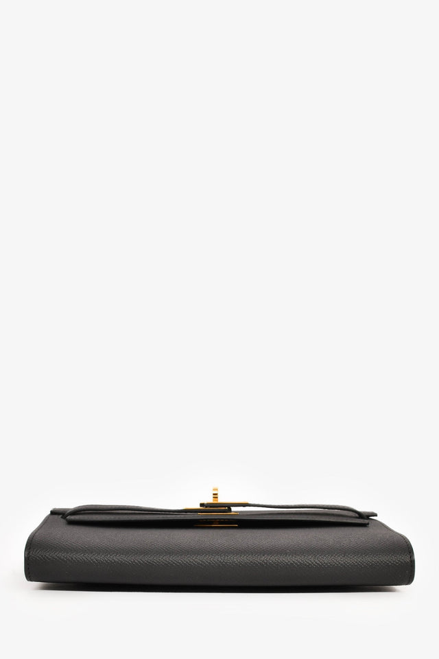 Hermes Black Epsom Leather Kelly Togo Crossbody