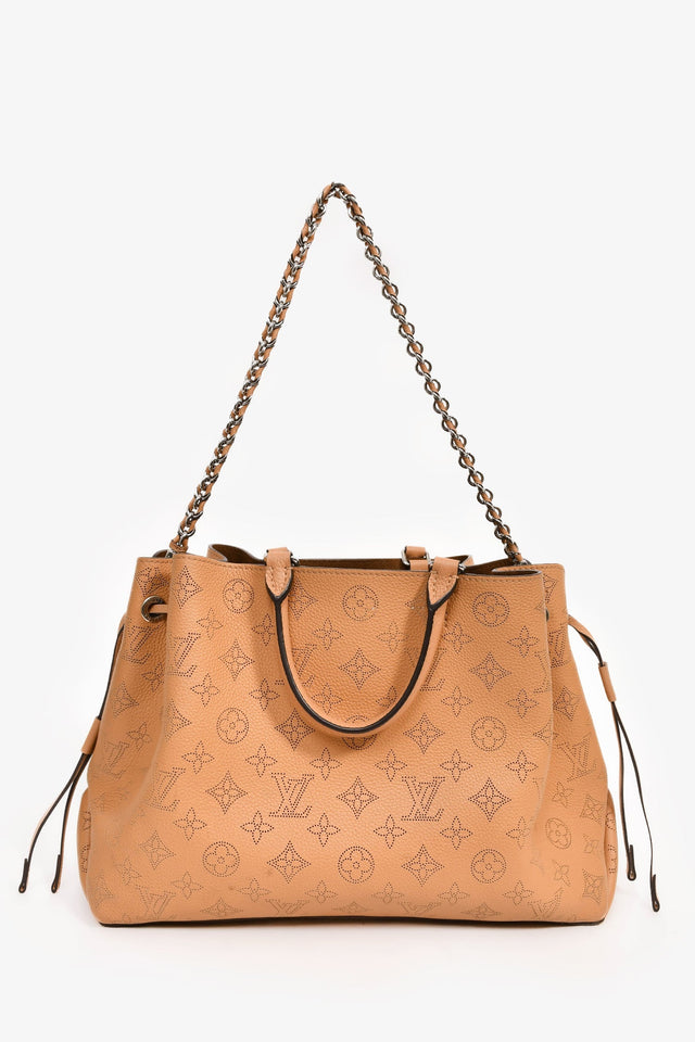 Louis Vuitton Camel Mahina Leather 'Bella' 3-Way Tote