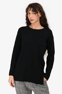 Prada Black Wool/Cashmere Blend Crew Neck Sweater Size 40