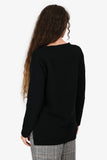 Prada Black Wool/Cashmere Blend Crew Neck Sweater Size 40