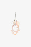 Christian Dior Pink/Silver Tone Logo Drop Earrings
