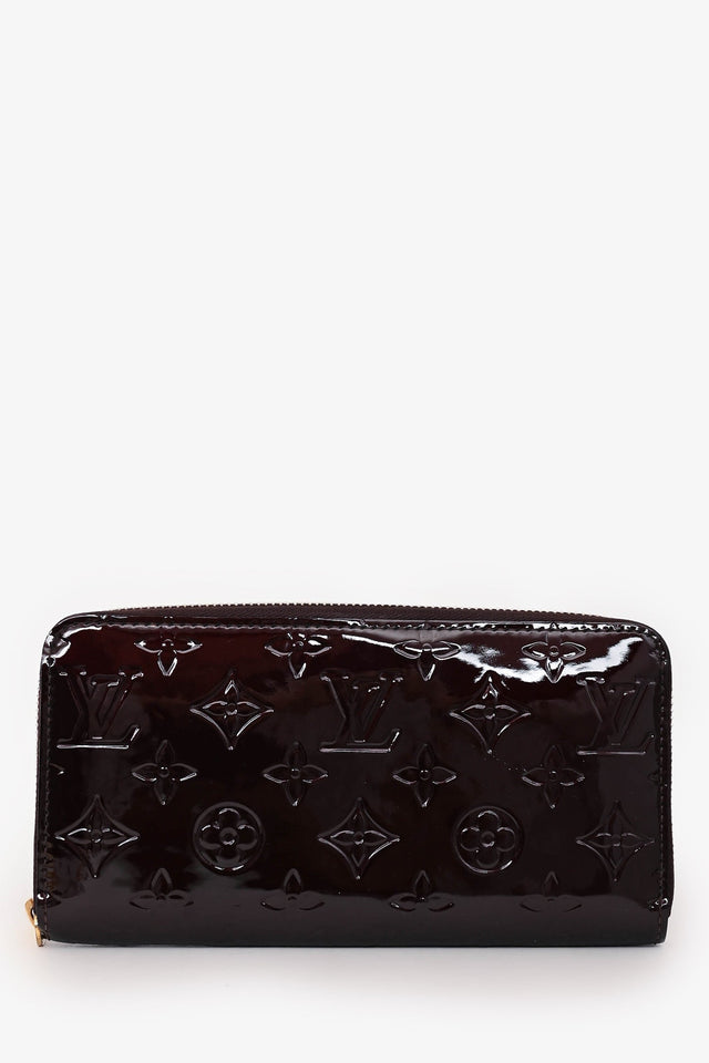 Louis Vuitton Burgundy Monogram Vernis Zippy Wallet