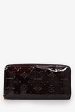Louis Vuitton Burgundy Monogram Vernis Zippy Wallet