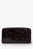 Louis Vuitton Burgundy Monogram Vernis Zippy Wallet