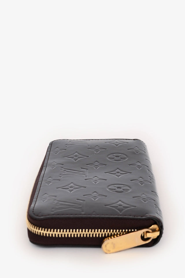 Louis Vuitton Burgundy Monogram Vernis Zippy Wallet
