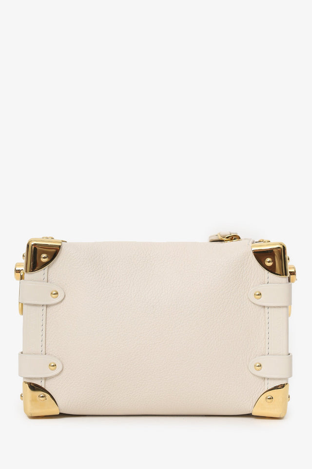 Louis Vuitton Beige Leather Side Trunk PM