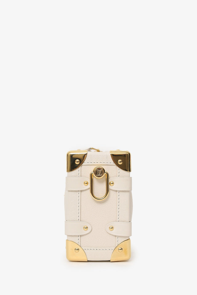Louis Vuitton Beige Leather Side Trunk PM